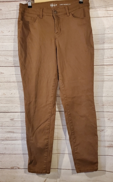 dark tan skinny jeans